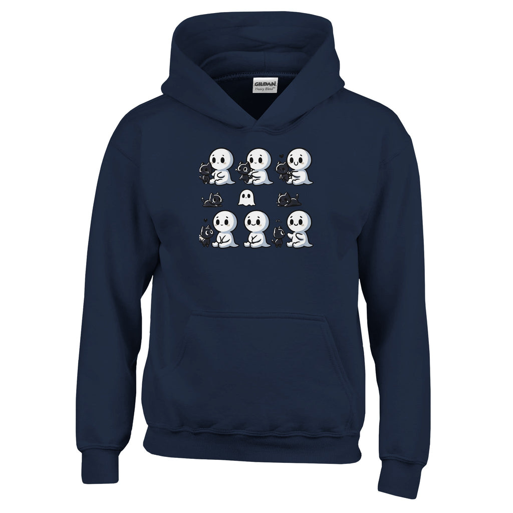 Boo Bonds with Kitten Classic Kids Pullover Hoodie - DazeRoom