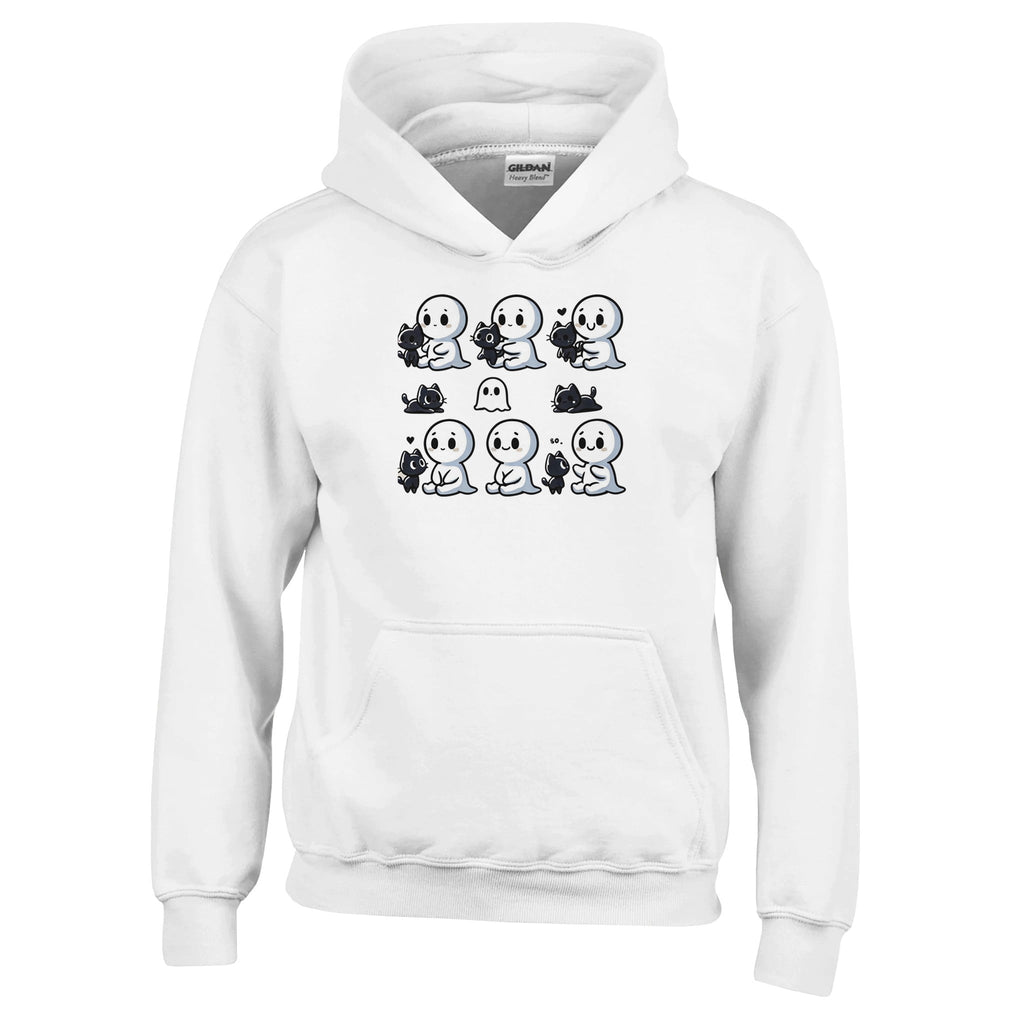 Boo Bonds with Kitten Classic Kids Pullover Hoodie - DazeRoom