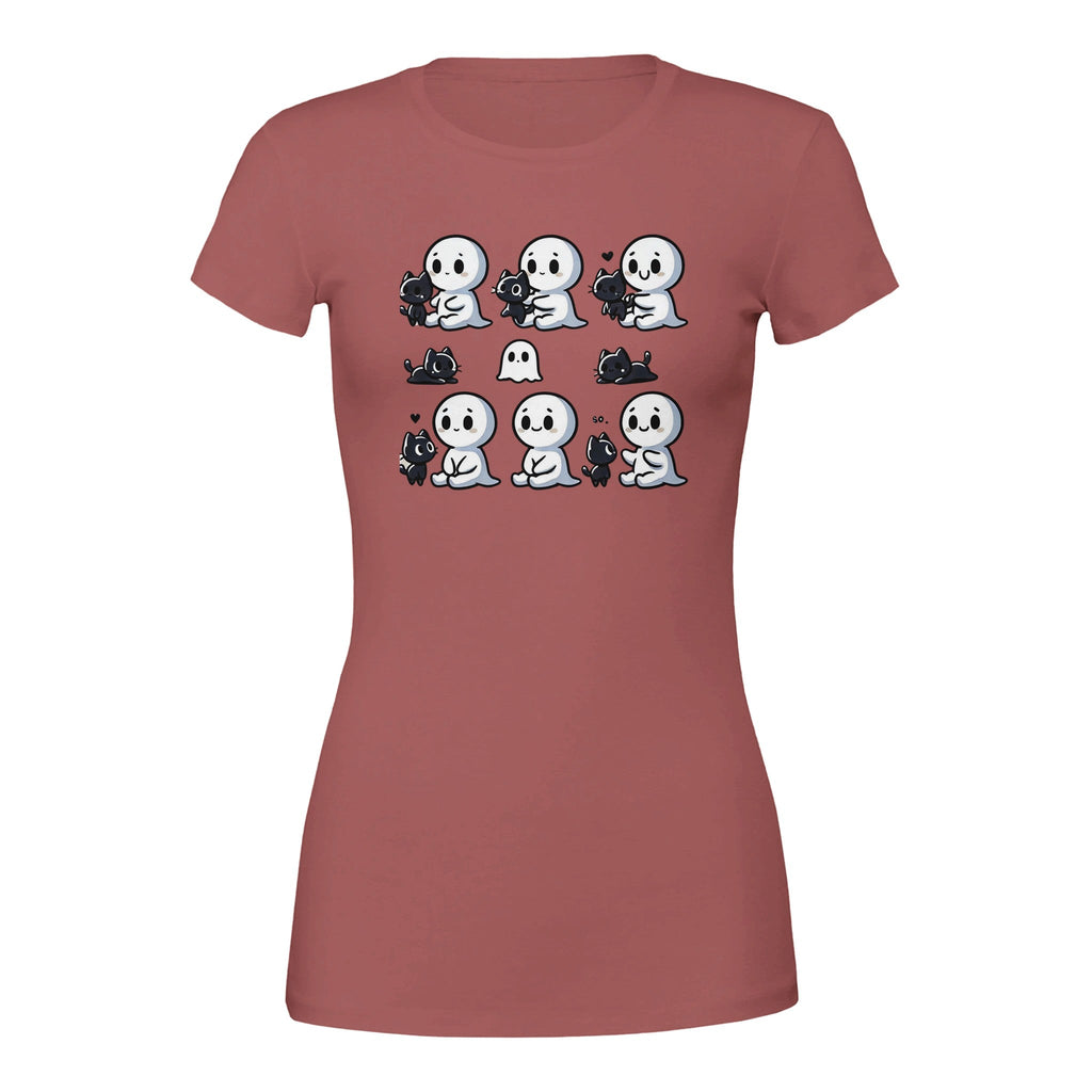 Boo Bonds with Kitten Premium Women's Crewneck T-shirt - DazeRoom