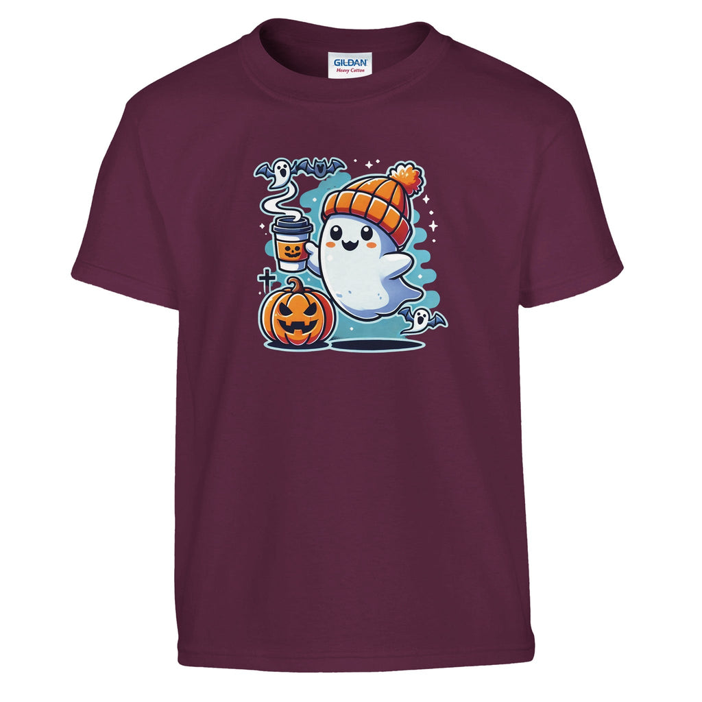 Boo Coffee & Beanie Classic Kids Crewneck T-shirt - DazeRoom