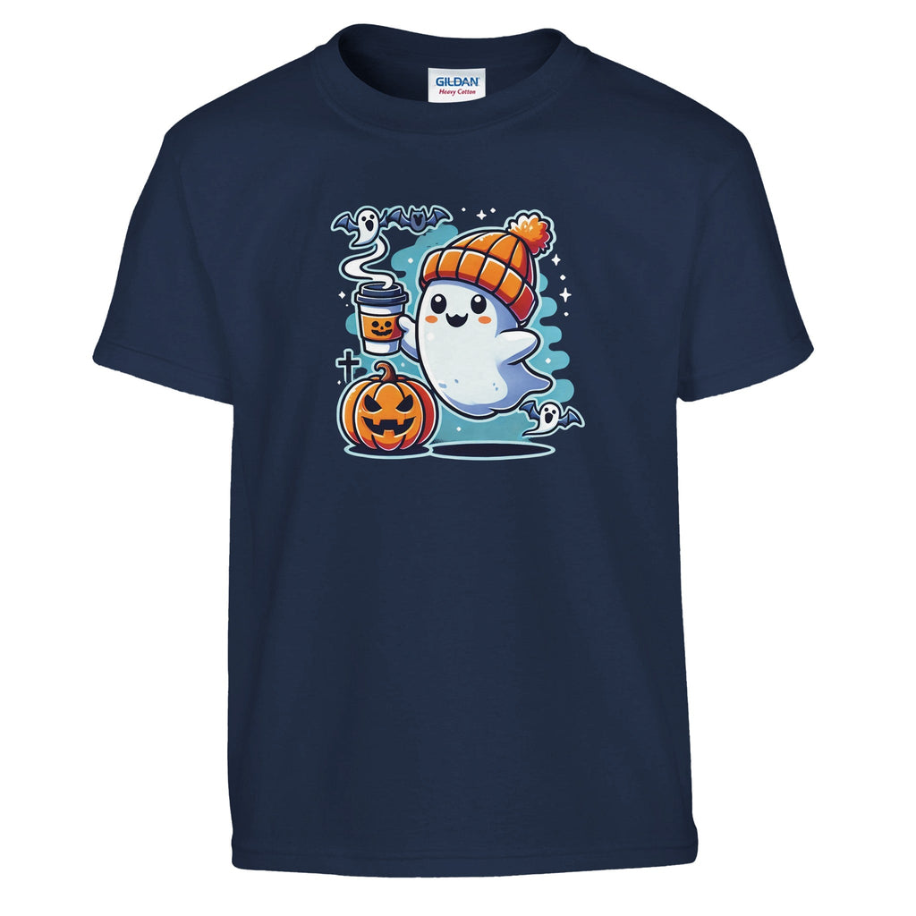 Boo Coffee & Beanie Classic Kids Crewneck T-shirt - DazeRoom