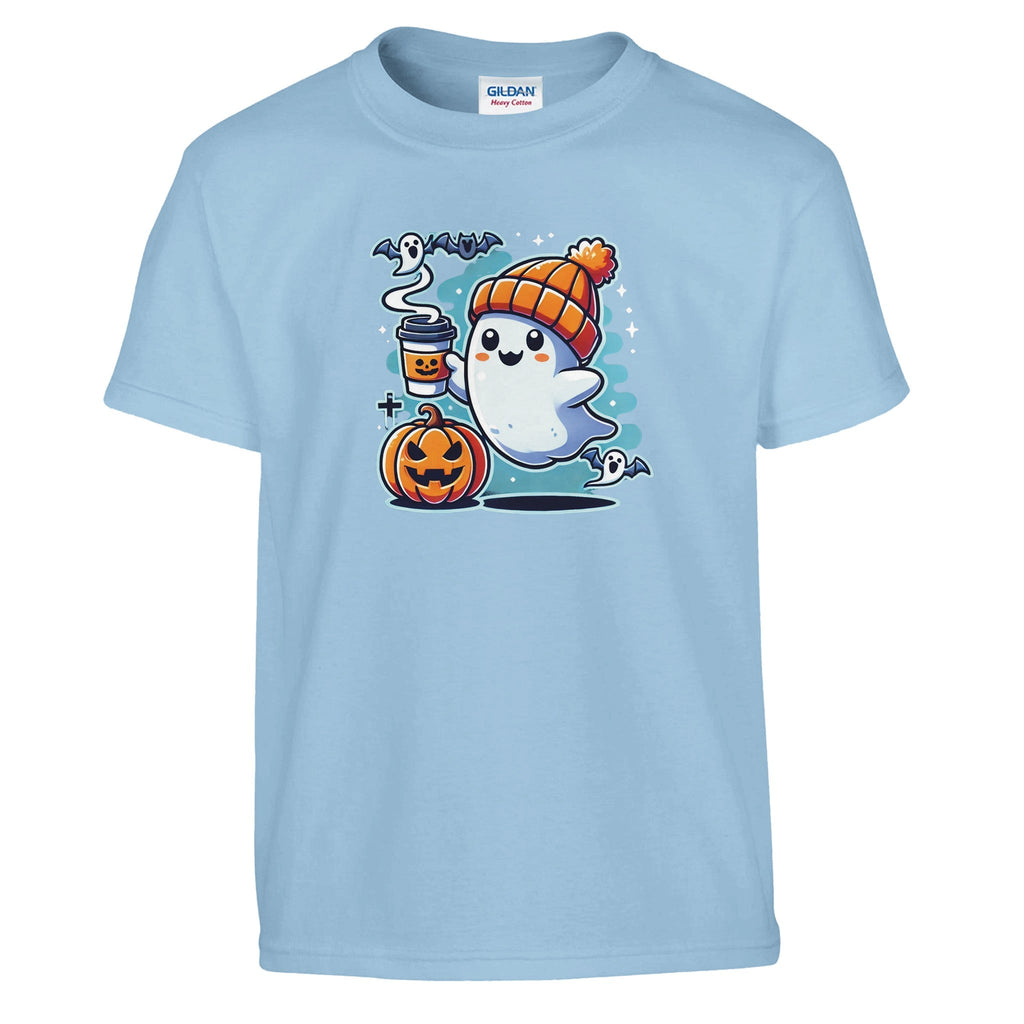 Boo Coffee & Beanie Classic Kids Crewneck T-shirt - DazeRoom