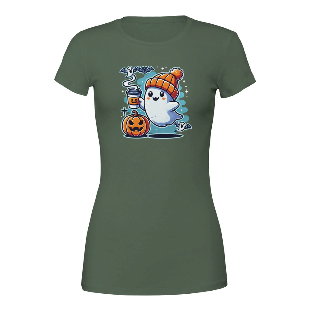 Boo Coffee & Beanie Premium Women's Crewneck T-shirt - DazeRoom