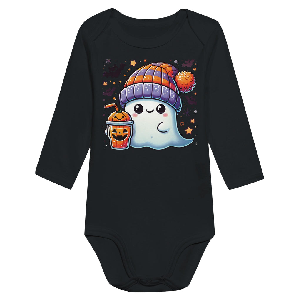 Boo Drink & Beanie Classic Baby Long Sleeve Bodysuit - DazeRoom