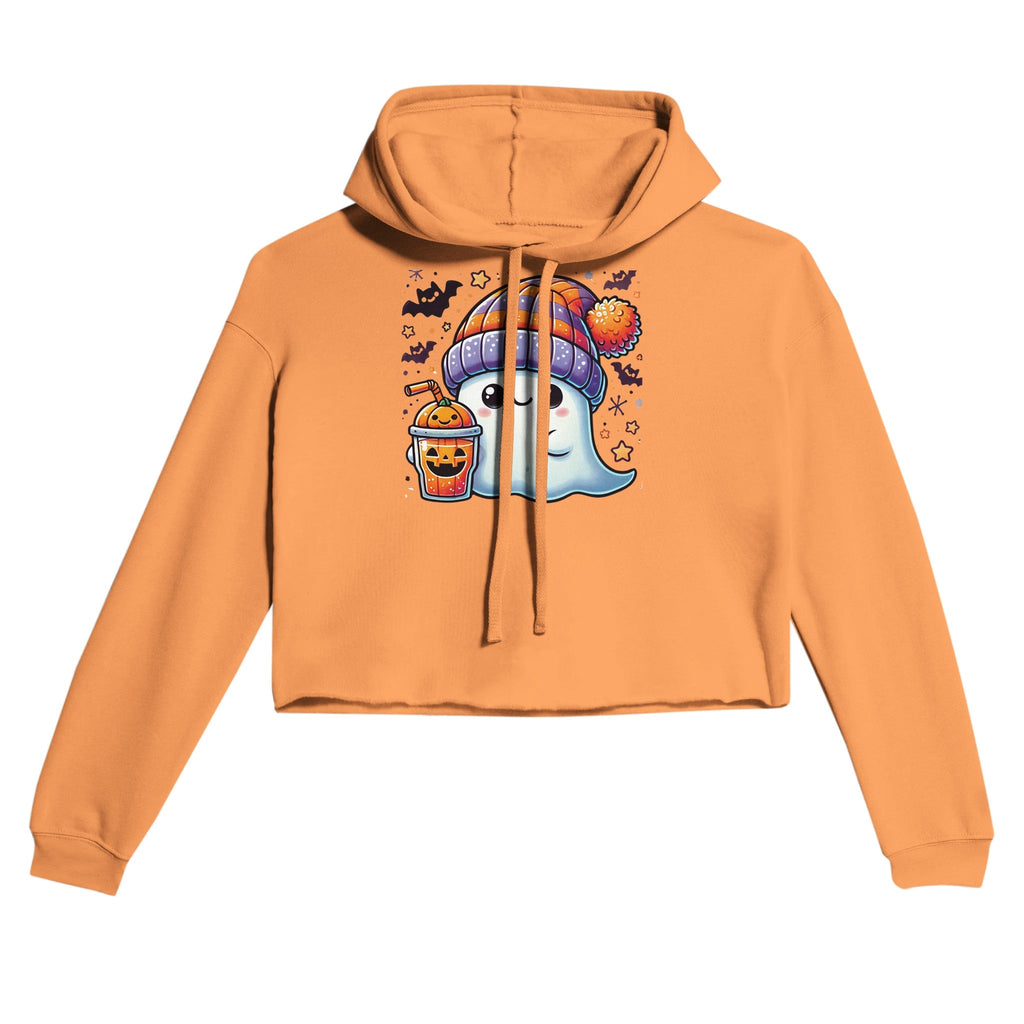 Boo Drink & Beanie Women's Cropped Hoodie - DazeRoom