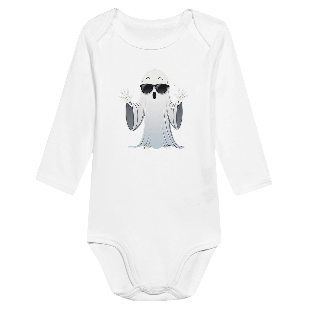 Calm Down Ghost Classic Baby Long Sleeve Bodysuit - DazeRoom