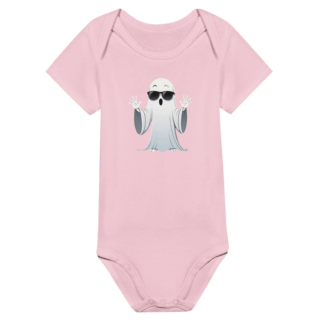 Calm Down Ghost Classic Baby Short Sleeve Bodysuit - DazeRoom