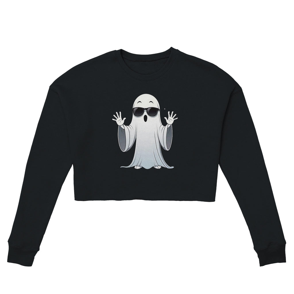 Calm Down Ghost Women's Cropped Sweatshirt - DazeRoom