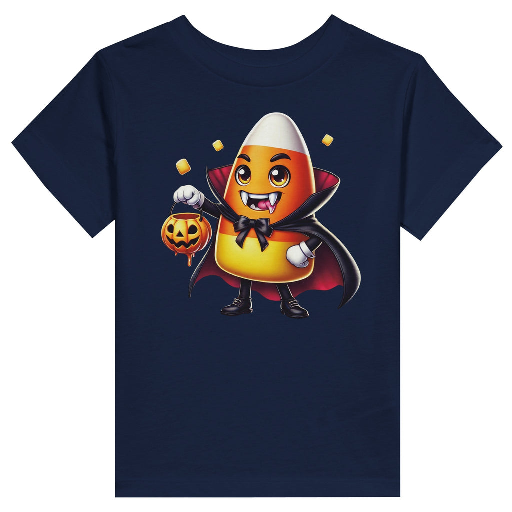 Candy Corn Vampire Toddler Staple T-Shirt | Bella + Canvas 3001T - DazeRoom