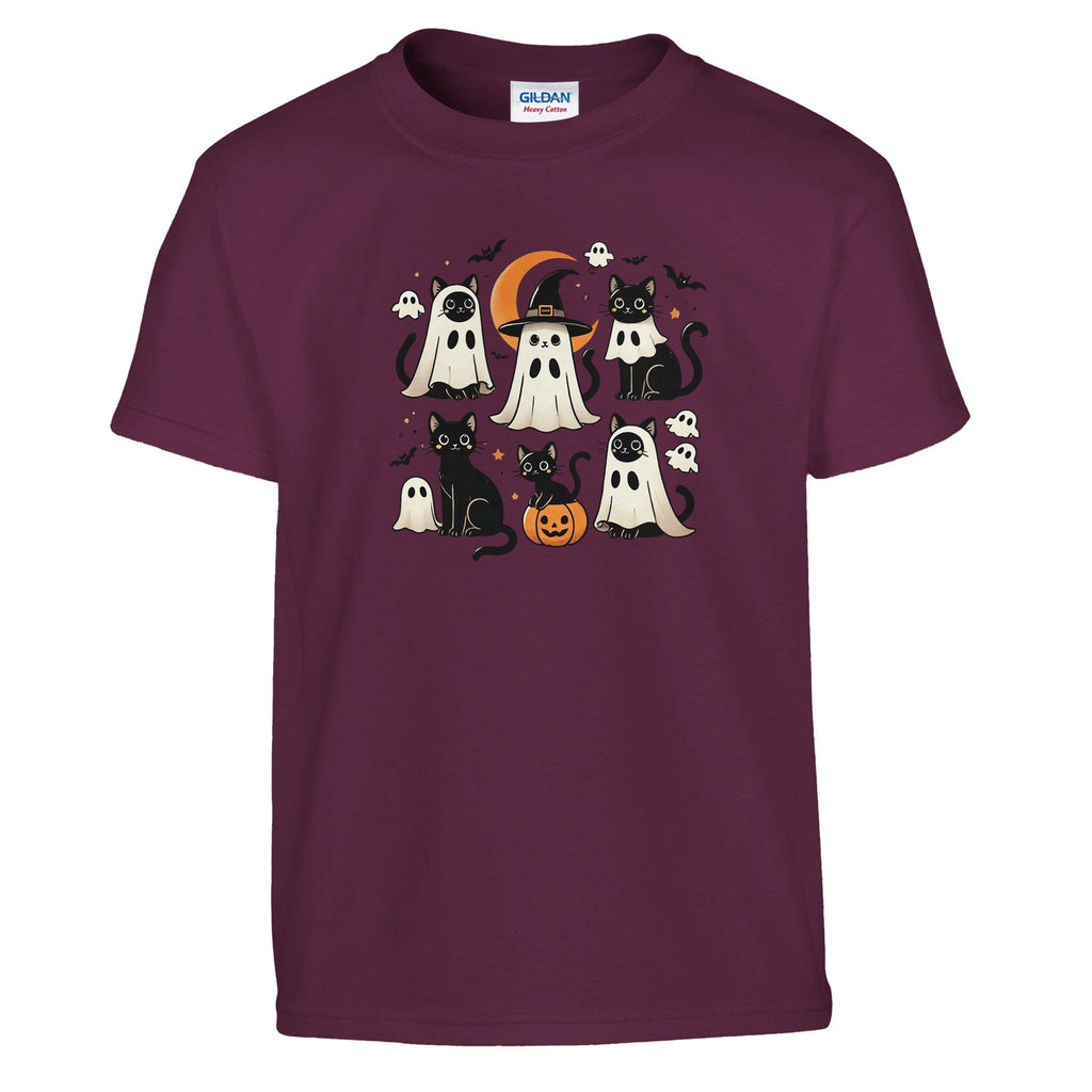 Cats Ghost Costumes Classic Kids Crewneck T-shirt - DazeRoom