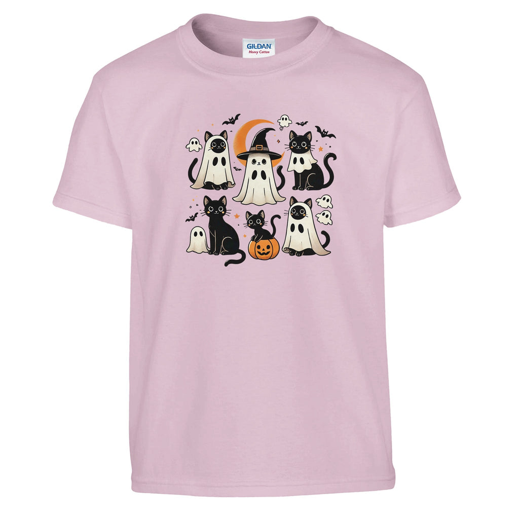 Cats Ghost Costumes Classic Kids Crewneck T-shirt - DazeRoom