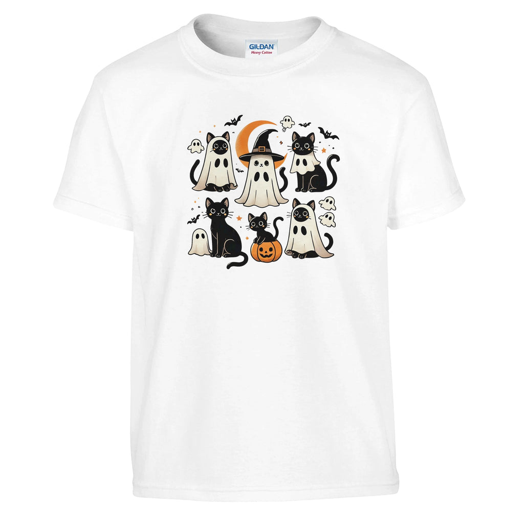 Cats Ghost Costumes Classic Kids Crewneck T-shirt - DazeRoom