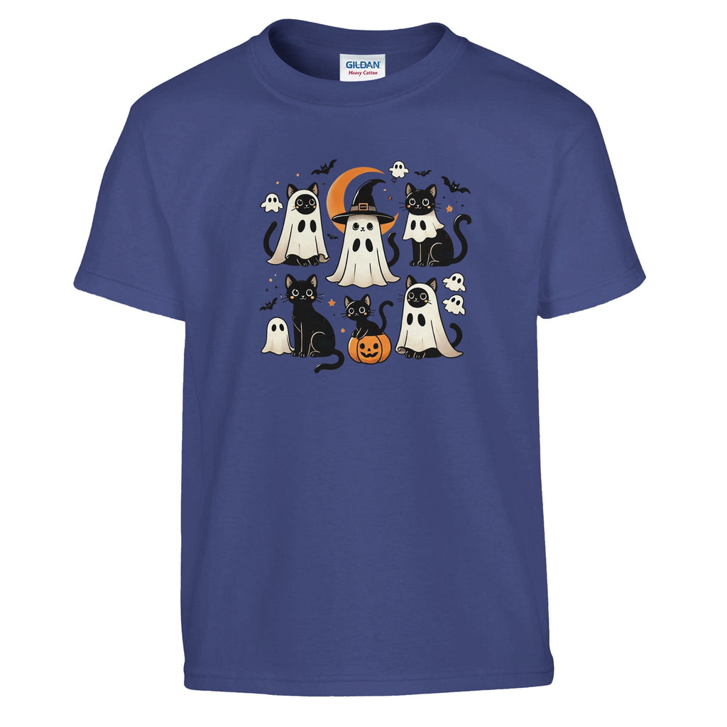 Cats Ghost Costumes Classic Kids Crewneck T-shirt - DazeRoom