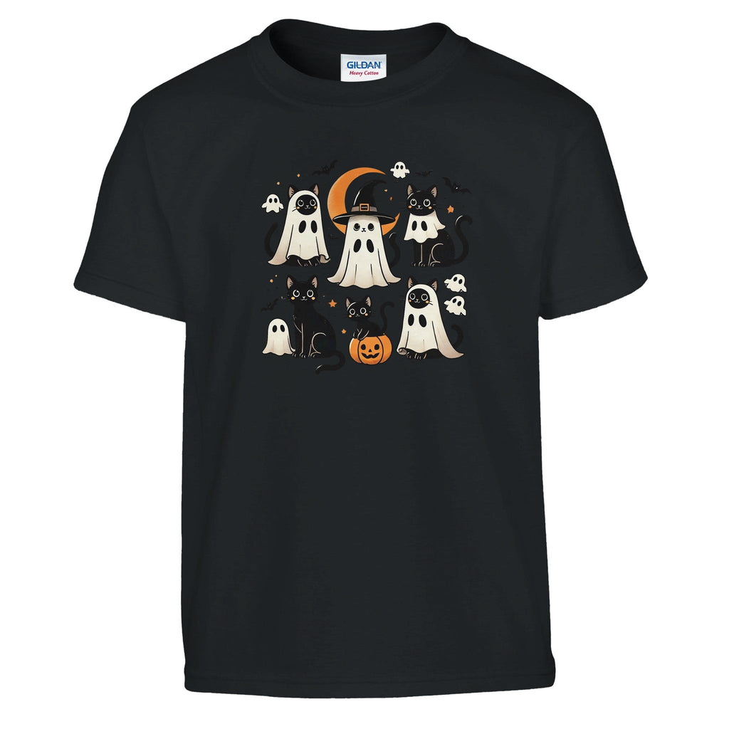 Cats Ghost Costumes Classic Kids Crewneck T-shirt - DazeRoom