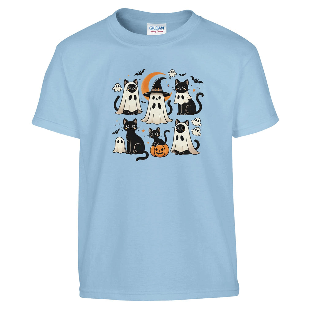 Cats Ghost Costumes Classic Kids Crewneck T-shirt - DazeRoom