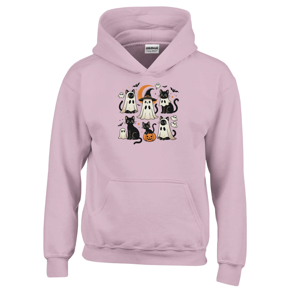 Cats Ghost Costumes Classic Kids Pullover Hoodie - DazeRoom