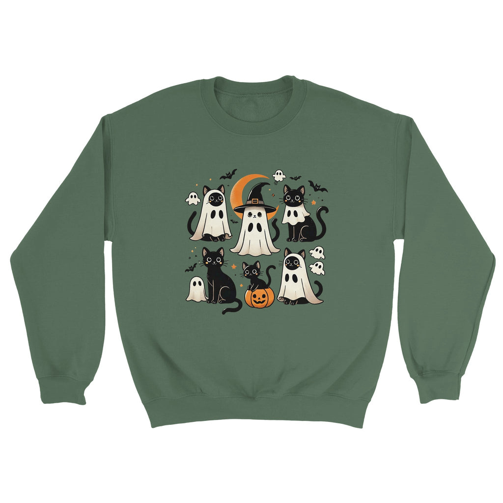 Cats Ghost Costumes Classic Unisex Crewneck Sweatshirt - DazeRoom