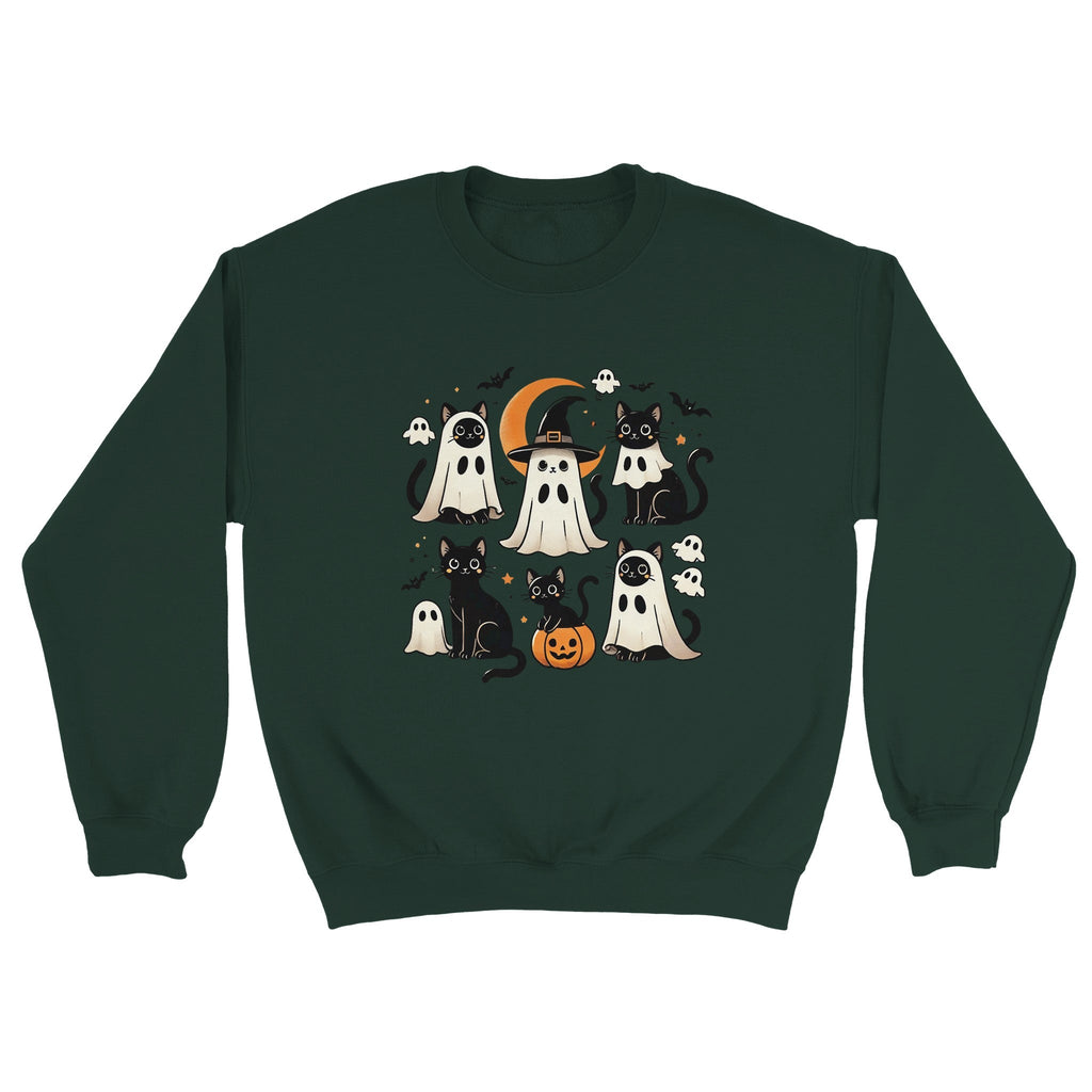 Cats Ghost Costumes Classic Unisex Crewneck Sweatshirt - DazeRoom