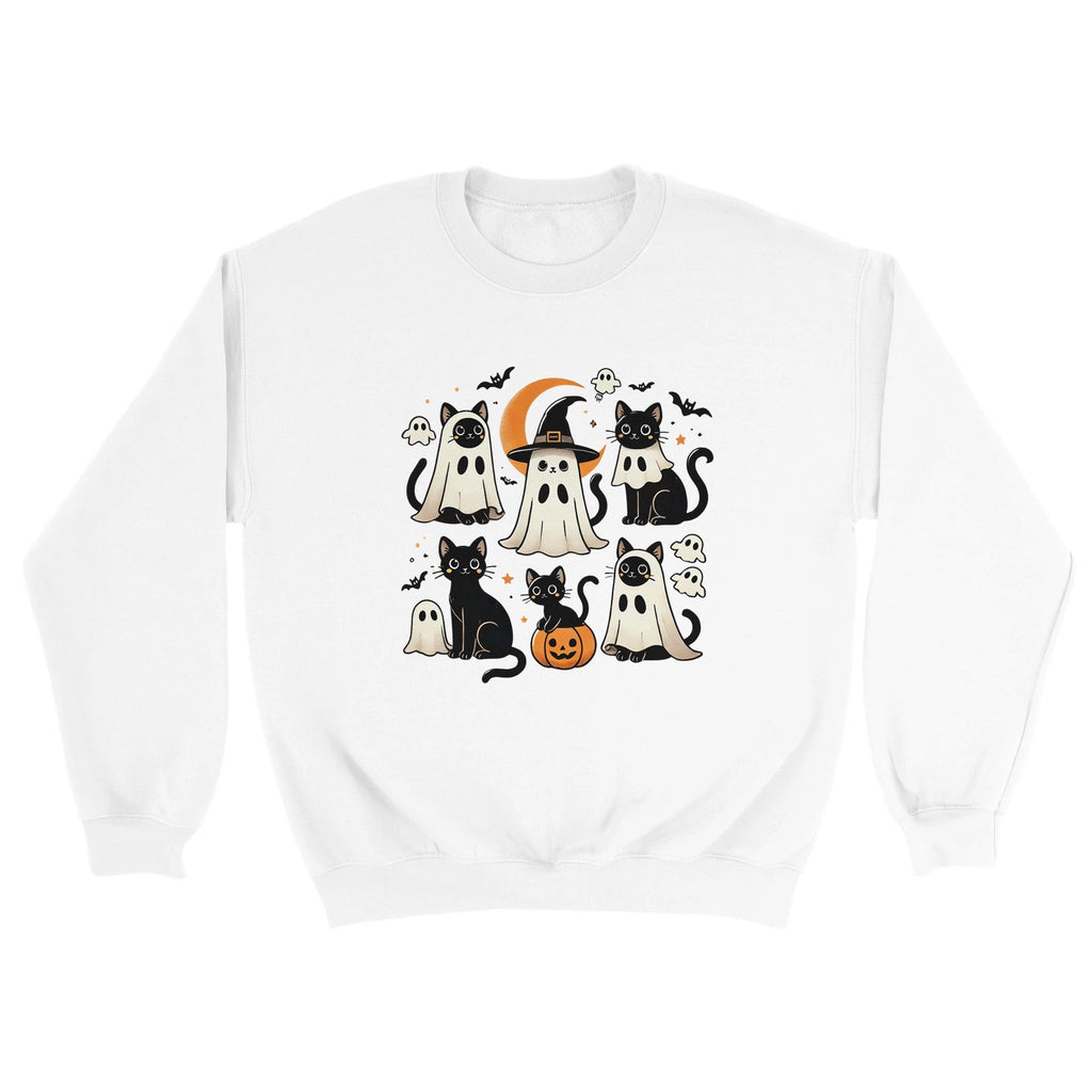 Cats Ghost Costumes Classic Unisex Crewneck Sweatshirt - DazeRoom