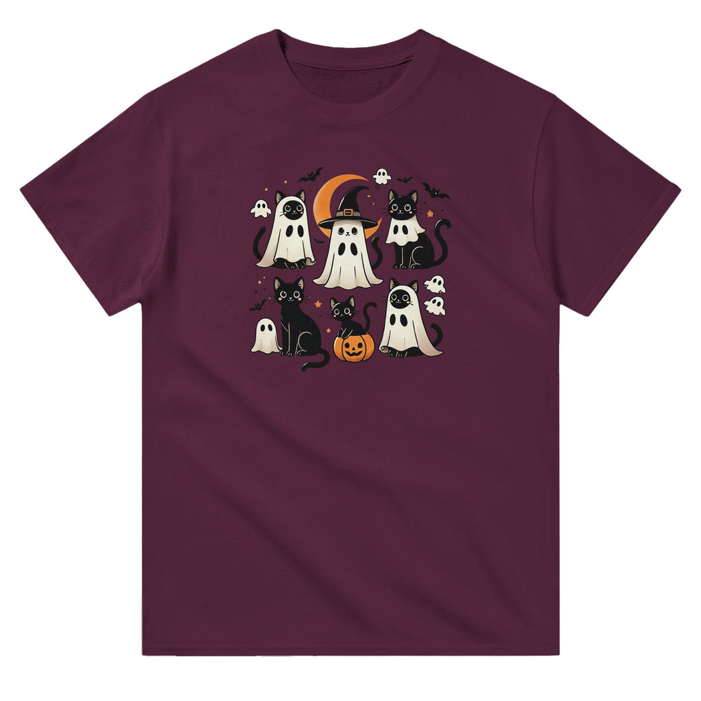 Cats Ghost Costumes Heavyweight Unisex Crewneck T-shirt - DazeRoom