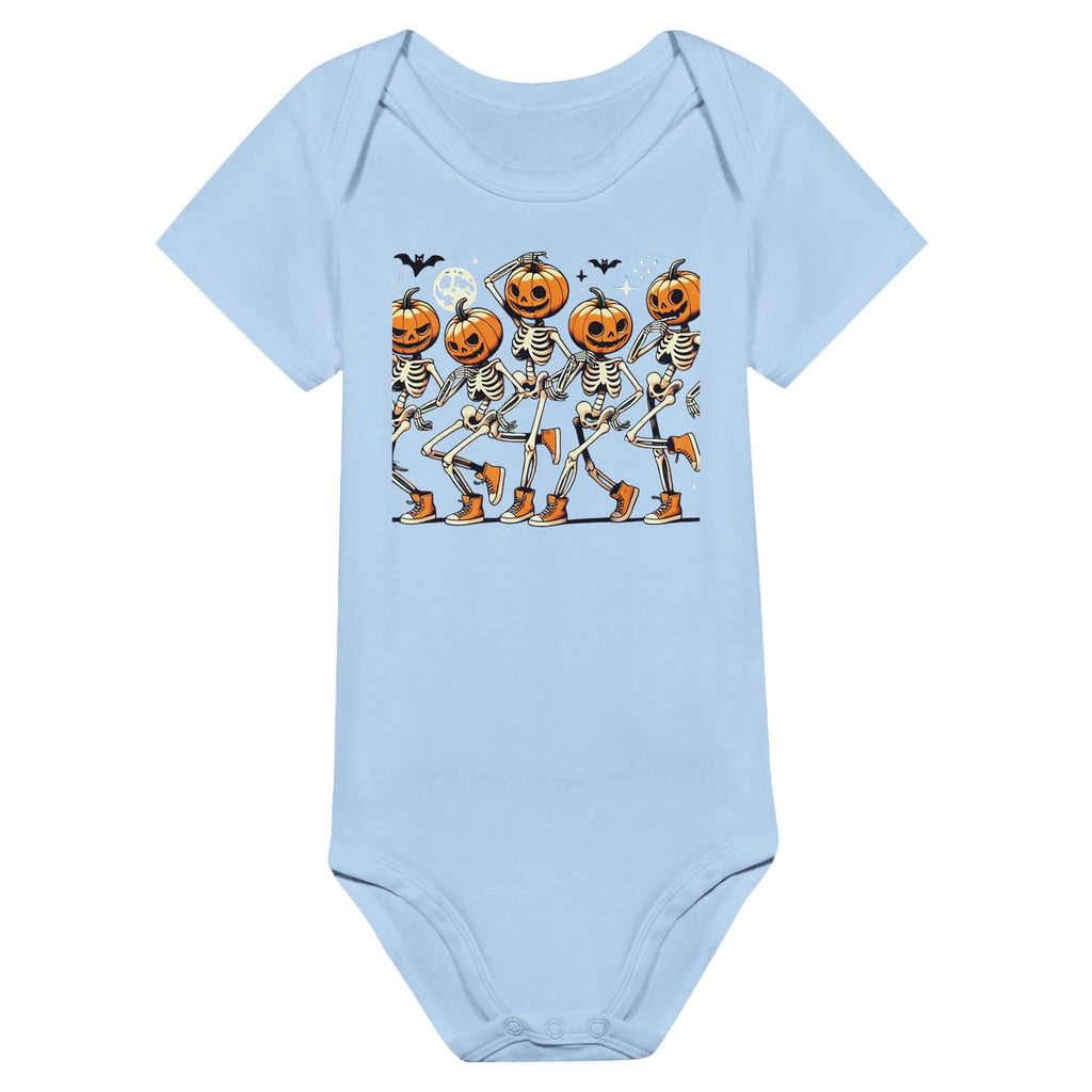 Dancing Pumpkin Heads Classic Baby Short Sleeve Bodysuit - DazeRoom