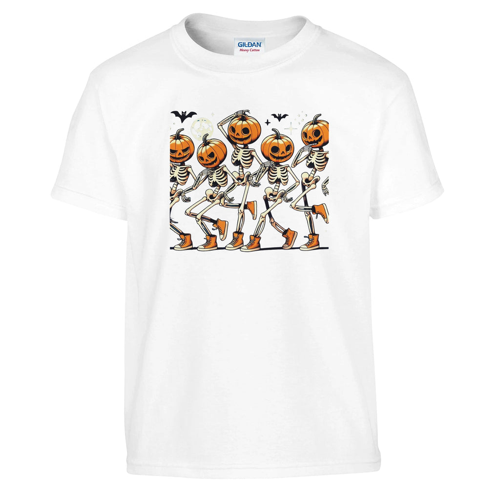 Dancing Pumpkin Heads Classic Kids Crewneck T-shirt - DazeRoom