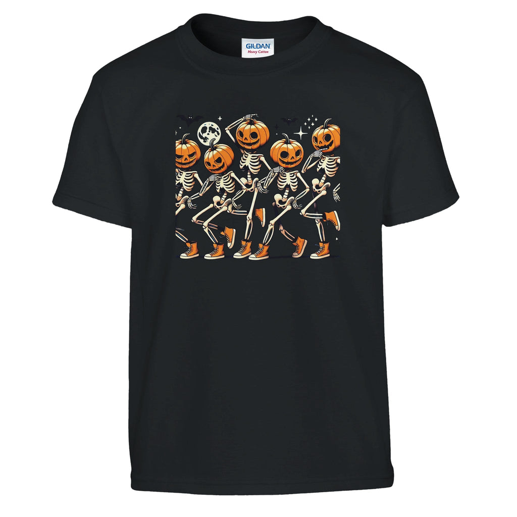 Dancing Pumpkin Heads Classic Kids Crewneck T-shirt - DazeRoom