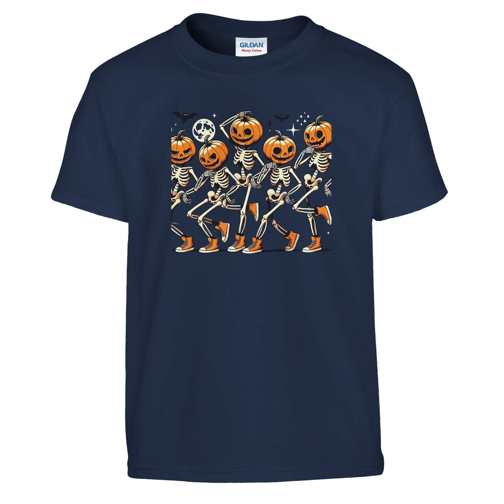 Dancing Pumpkin Heads Classic Kids Crewneck T-shirt - DazeRoom