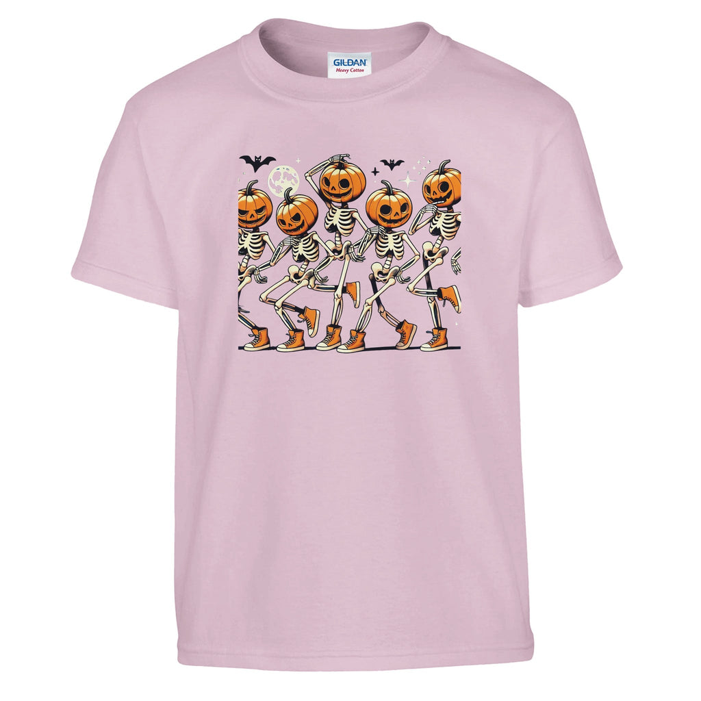 Dancing Pumpkin Heads Classic Kids Crewneck T-shirt - DazeRoom