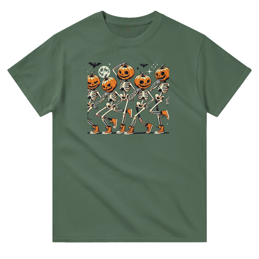 Dancing Pumpkin Heads Heavyweight Unisex Crewneck T-shirt - DazeRoom