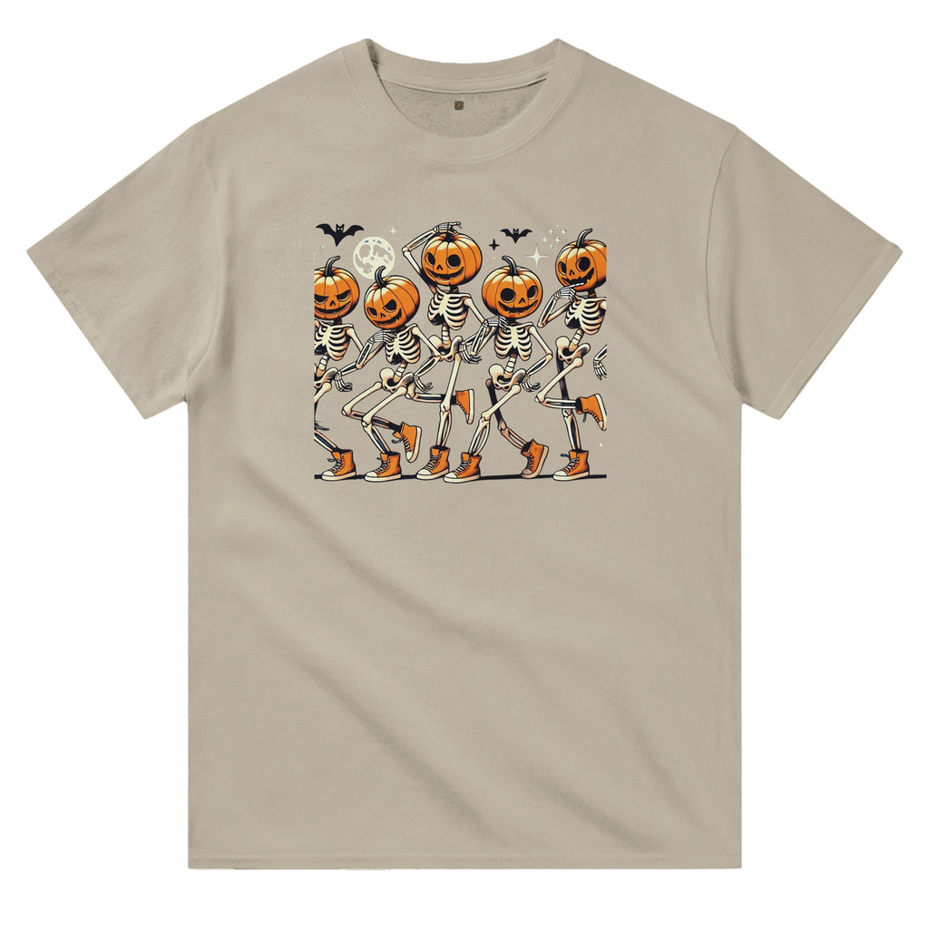 Dancing Pumpkin Heads Heavyweight Unisex Crewneck T-shirt - DazeRoom