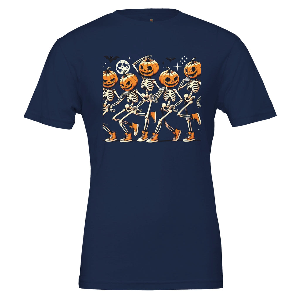 Dancing Pumpkin Heads Premium Unisex Crewneck T-shirt - DazeRoom