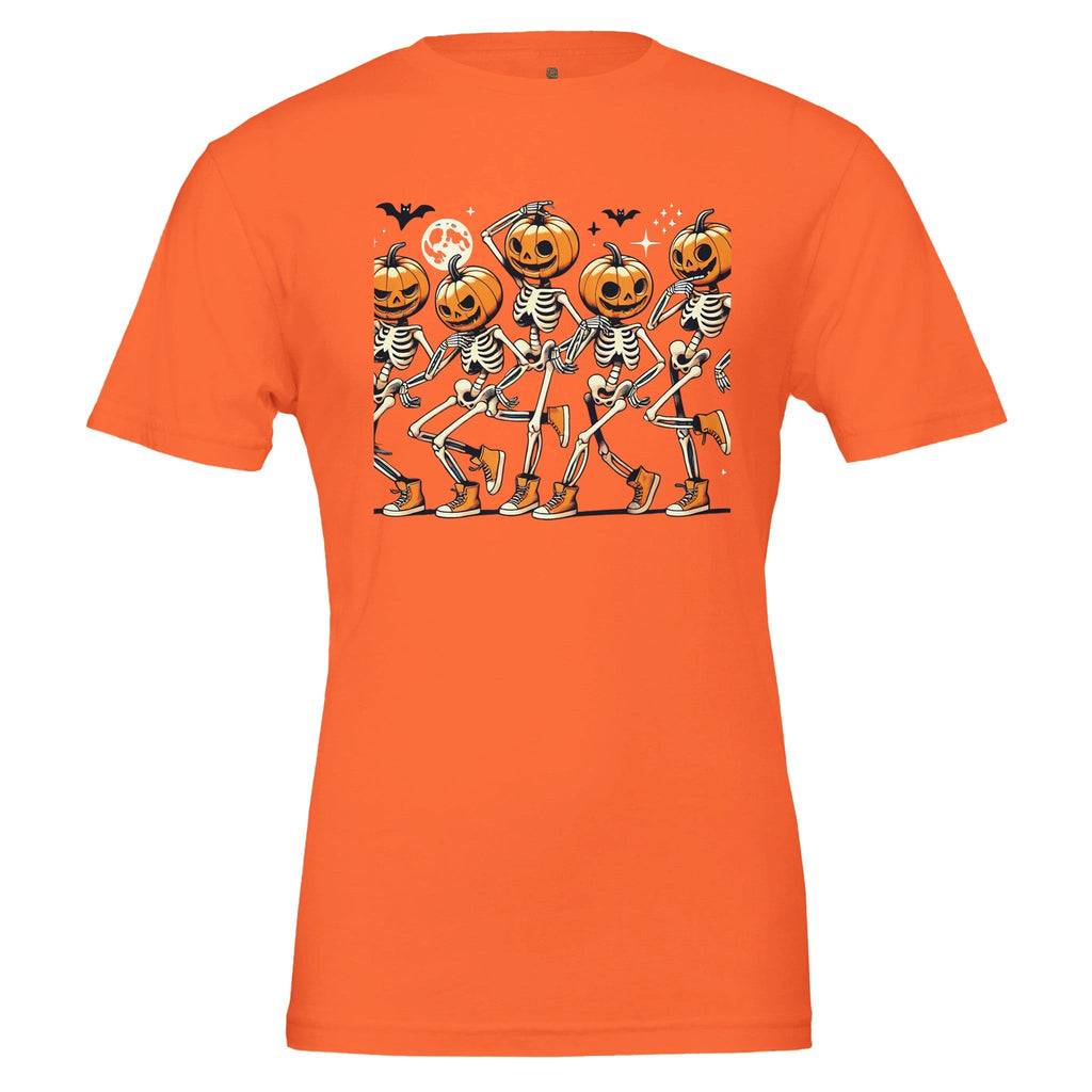 Dancing Pumpkin Heads Premium Unisex Crewneck T-shirt - DazeRoom