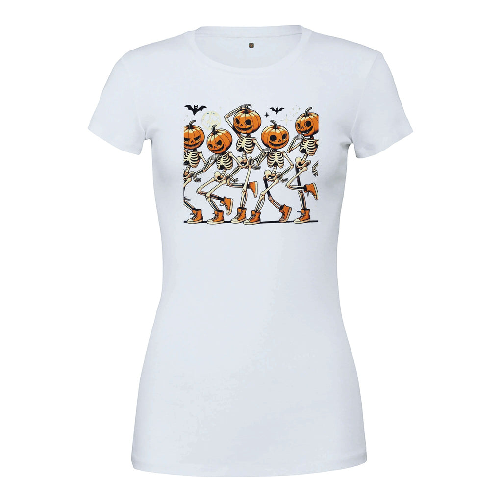 Dancing Pumpkin Heads Premium Women's Crewneck T-shirt - DazeRoom