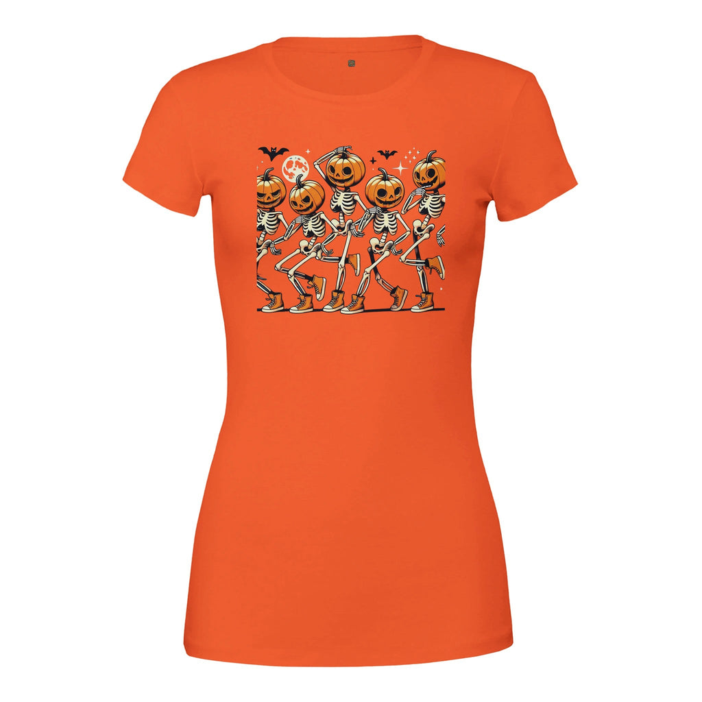 Dancing Pumpkin Heads Premium Women's Crewneck T-shirt - DazeRoom