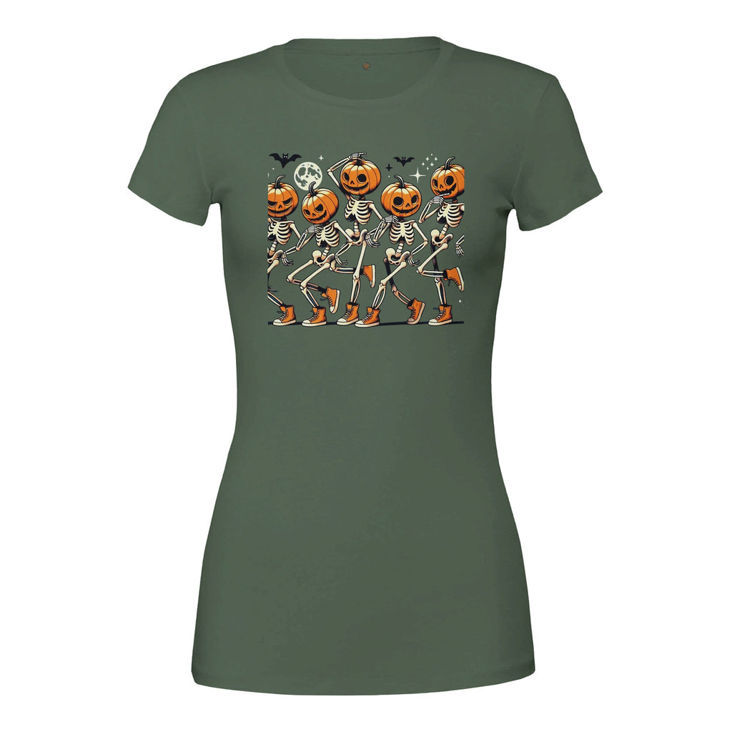 Dancing Pumpkin Heads Premium Women's Crewneck T-shirt - DazeRoom