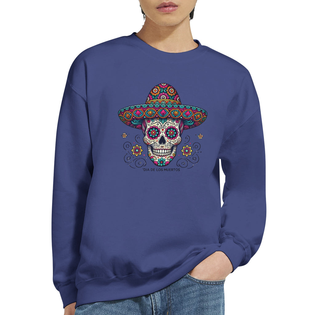 Dia De Los Muertos Sombrero Men's Classic Crewneck Sweatshirt | Gildan® 18000 - DazeRoom