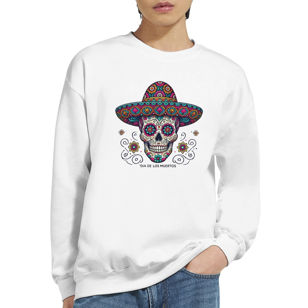 Dia De Los Muertos Sombrero Men's Classic Crewneck Sweatshirt | Gildan® 18000 - DazeRoom