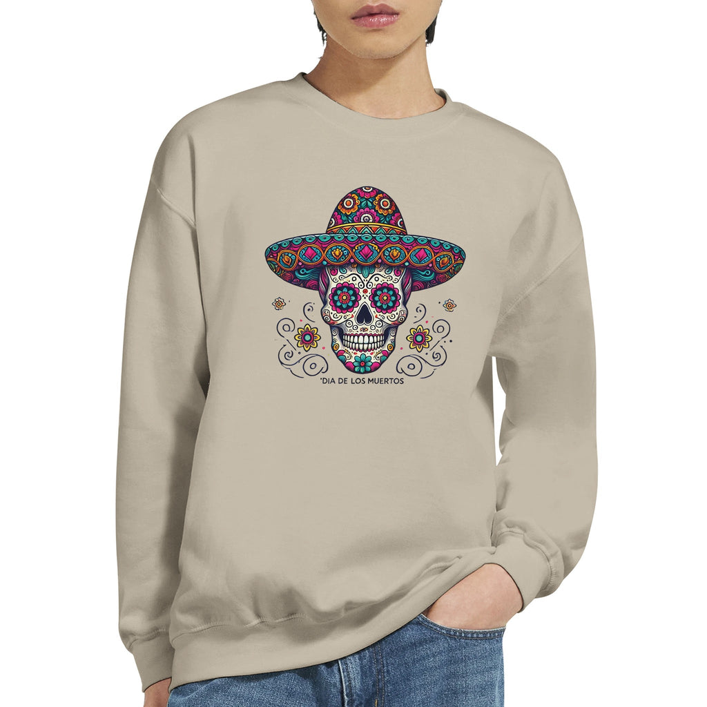 Dia De Los Muertos Sombrero Men's Classic Crewneck Sweatshirt | Gildan® 18000 - DazeRoom