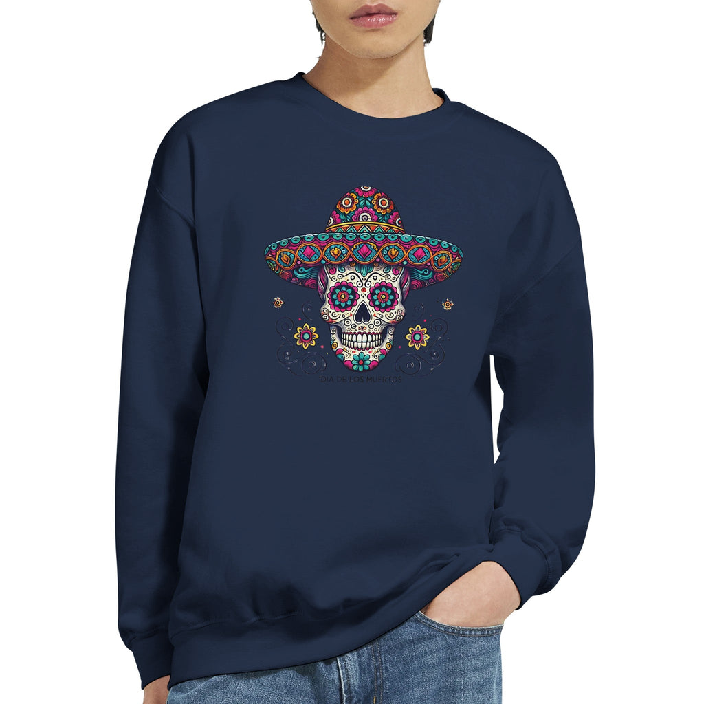 Dia De Los Muertos Sombrero Men's Classic Crewneck Sweatshirt | Gildan® 18000 - DazeRoom