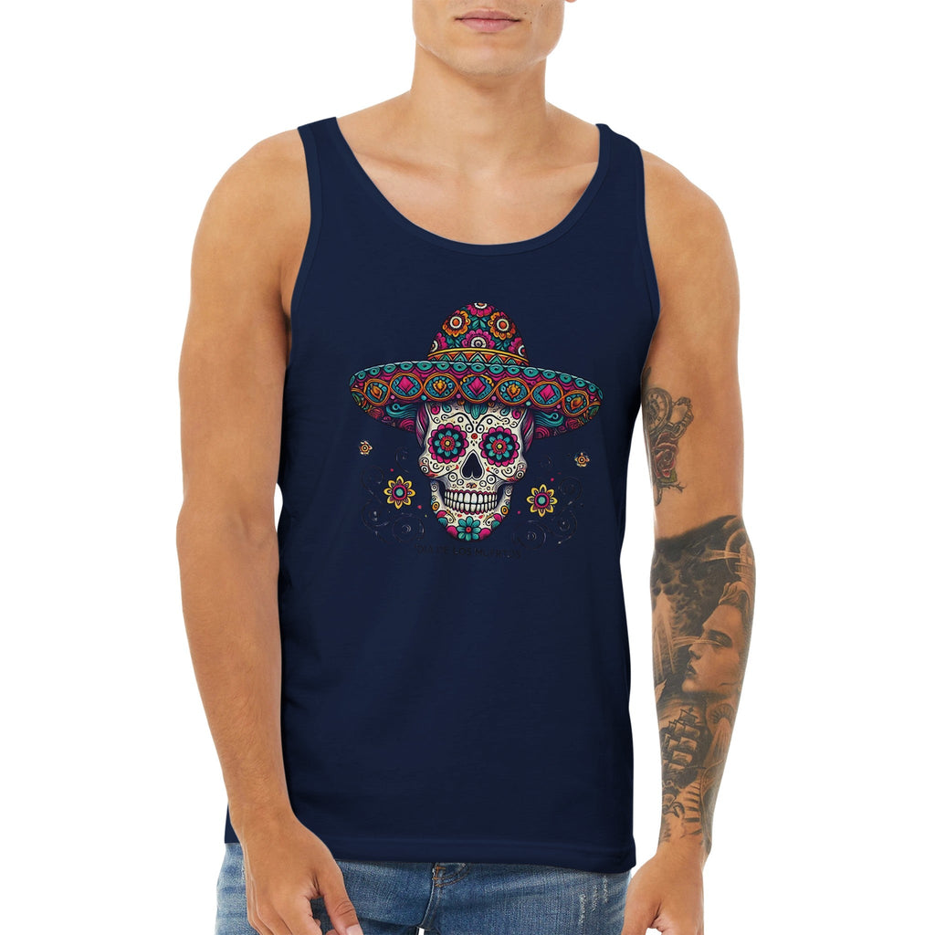 Dia De Los Muertos Sombrero Men's Premium Tank Top - DazeRoom