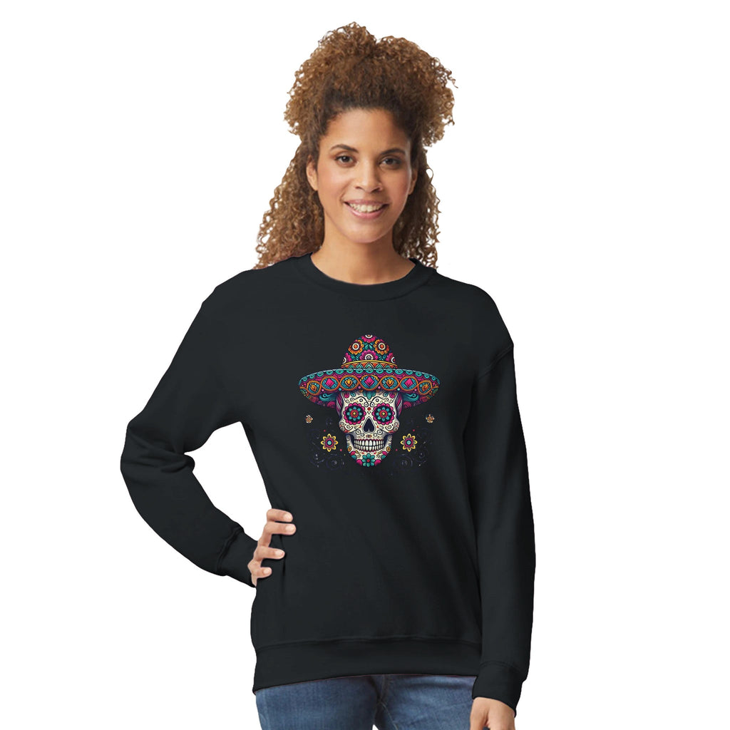 Dia De Los Muertos Sombrero Women's Classic Crewneck Sweatshirt | Gildan® 18000 - DazeRoom