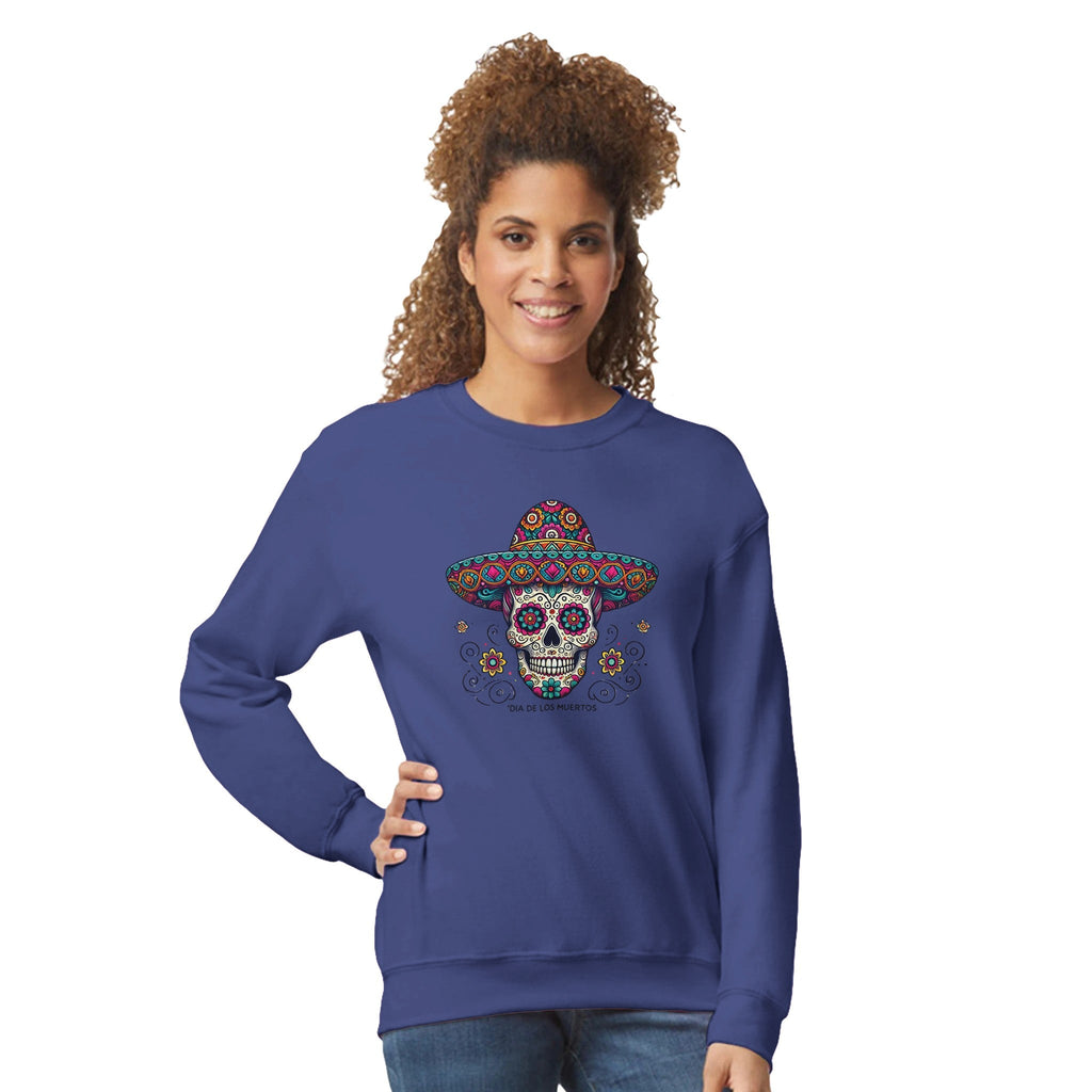 Dia De Los Muertos Sombrero Women's Classic Crewneck Sweatshirt | Gildan® 18000 - DazeRoom