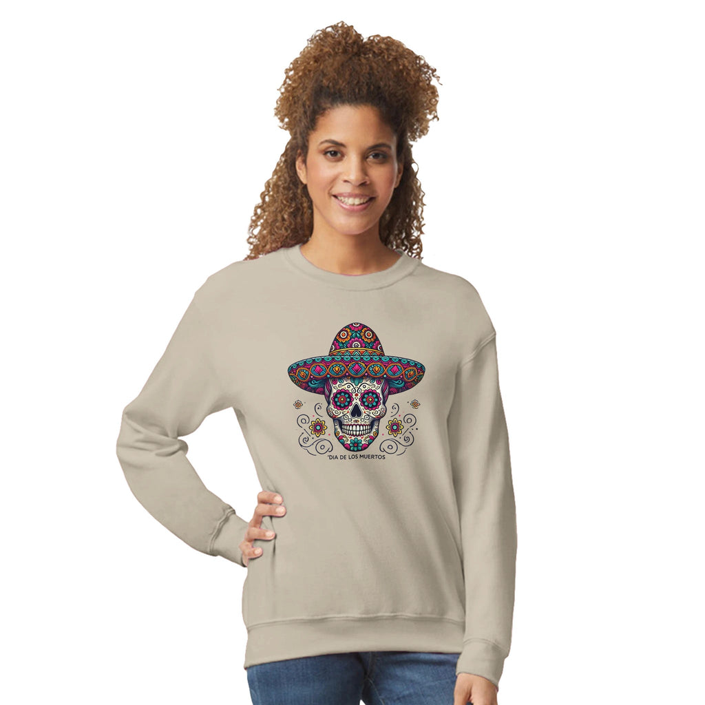 Dia De Los Muertos Sombrero Women's Classic Crewneck Sweatshirt | Gildan® 18000 - DazeRoom