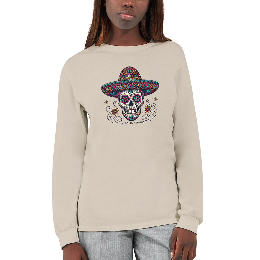 Dia De Los Muertos Sombrero Women's Classic Longsleeve T-shirt - DazeRoom