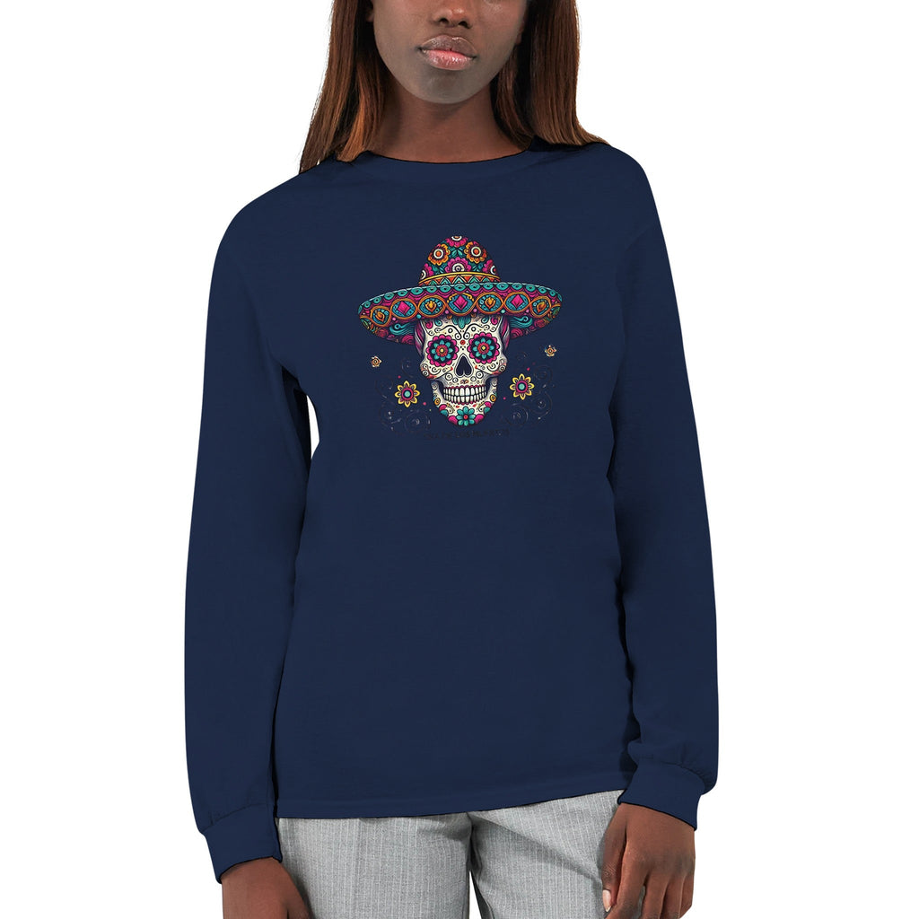 Dia De Los Muertos Sombrero Women's Classic Longsleeve T-shirt - DazeRoom