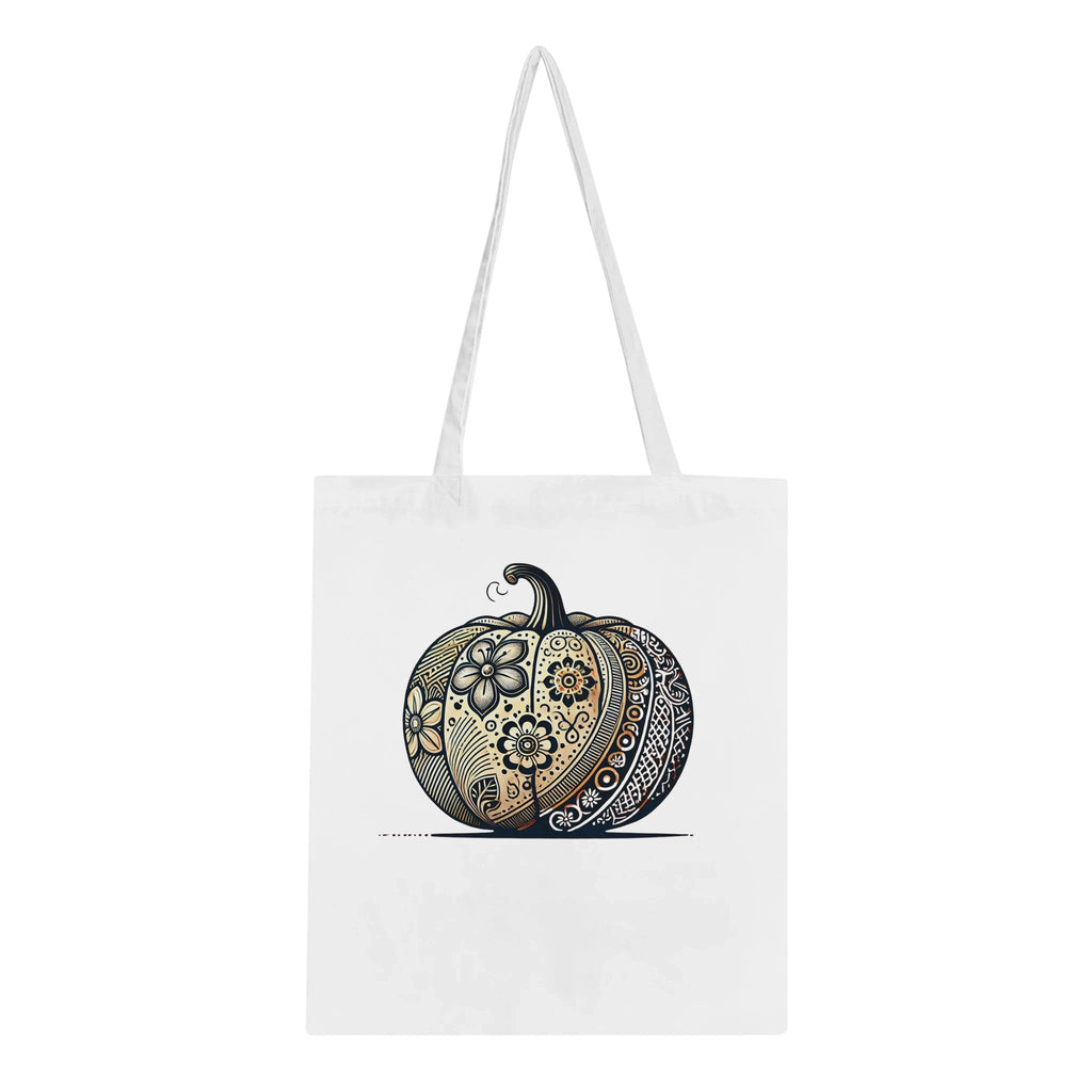 Floral Pumpkin Classic Tote Bag - DazeRoom