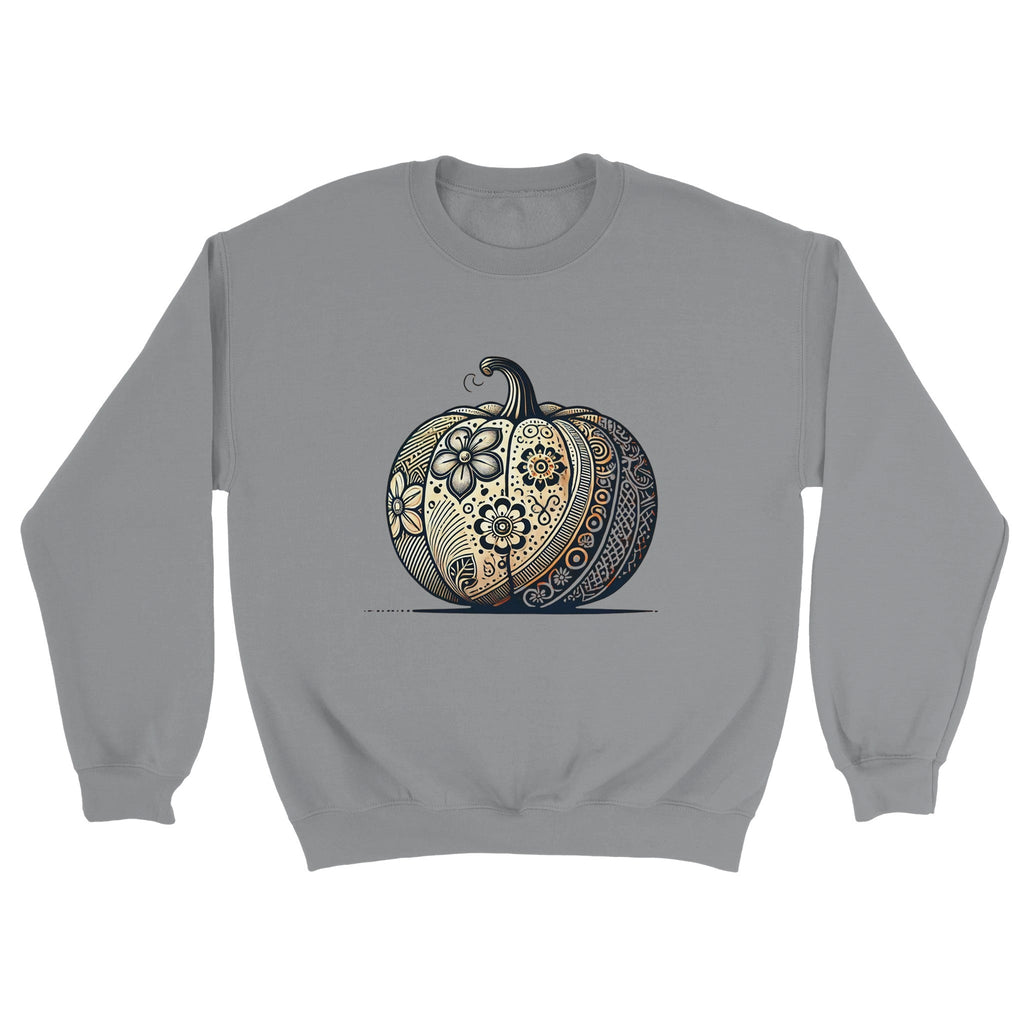 Floral Pumpkin Classic Unisex Crewneck Sweatshirt - DazeRoom