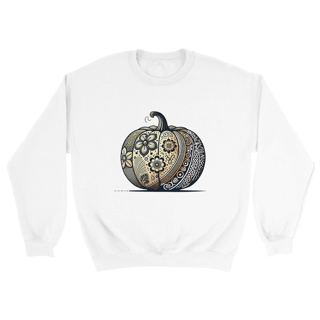 Floral Pumpkin Classic Unisex Crewneck Sweatshirt - DazeRoom