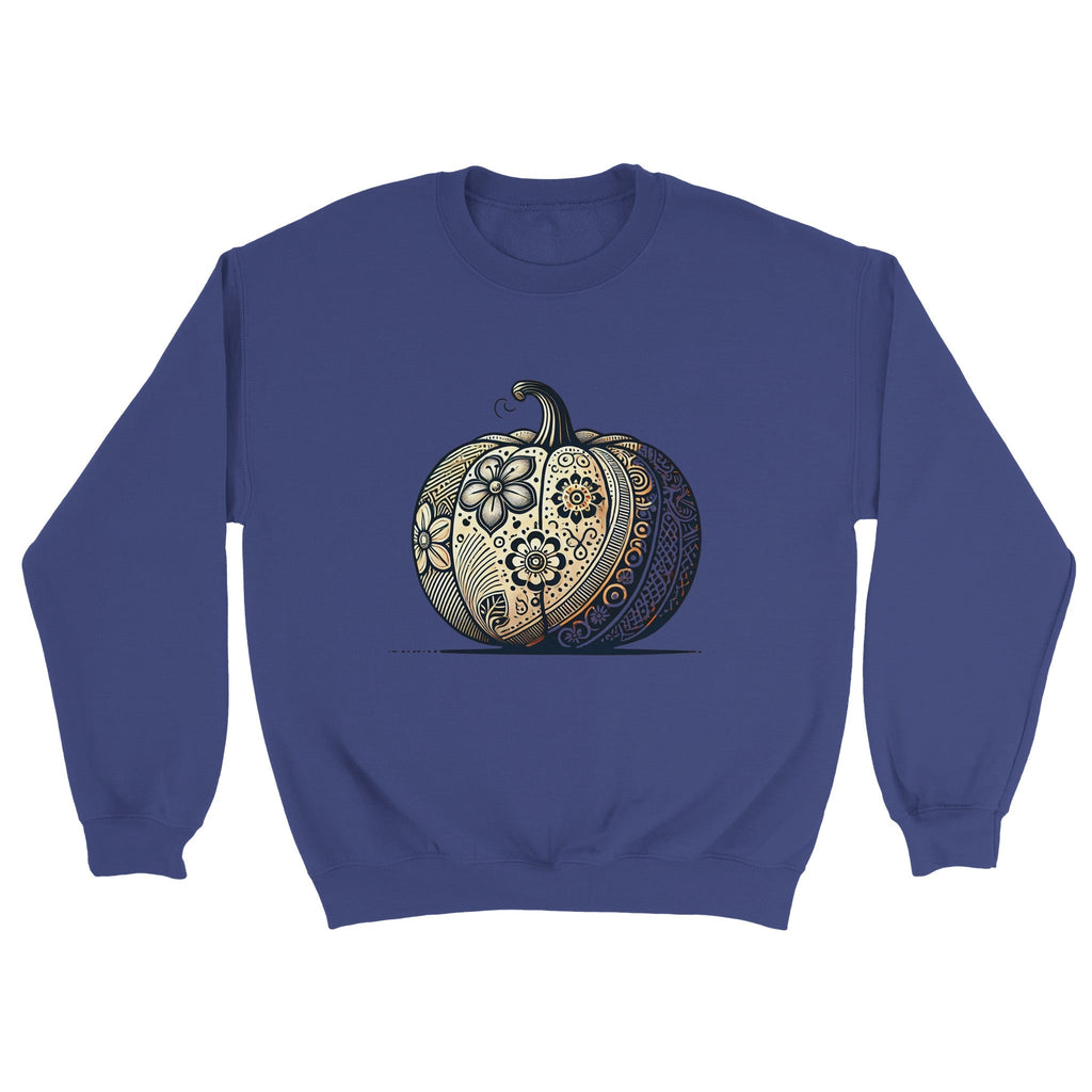 Floral Pumpkin Classic Unisex Crewneck Sweatshirt - DazeRoom